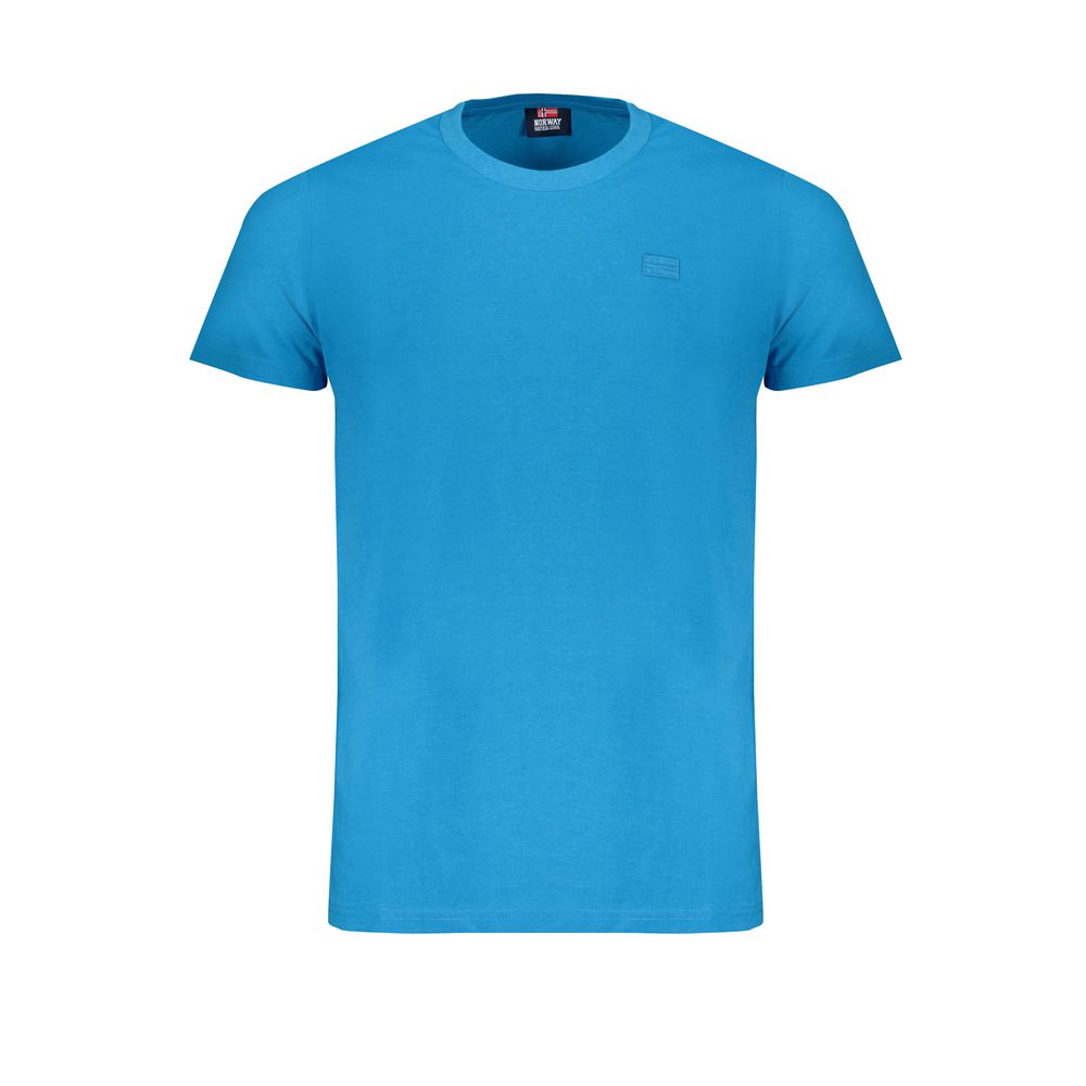 T-Shirt by Norway 1963 for men in cotton blue features an on trend silhouette, perfectly showcasing a on trend short-sleeve and crew neckline for an elevated aesthetic.