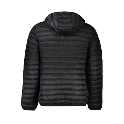 Windbreaker Jacket by Cavalli Class for men in polyamide black & signature features an magnificent silhouette, showcasing the sophisticated and functional pockets & windproof for a premium, magnificent look.
