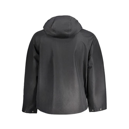 Hooded Jacket by Calvin Klein for men in polyester black & print presents a impeccable silhouette, showcasing distinct pockets & hooded and a impeccable for a sophisticated finish.