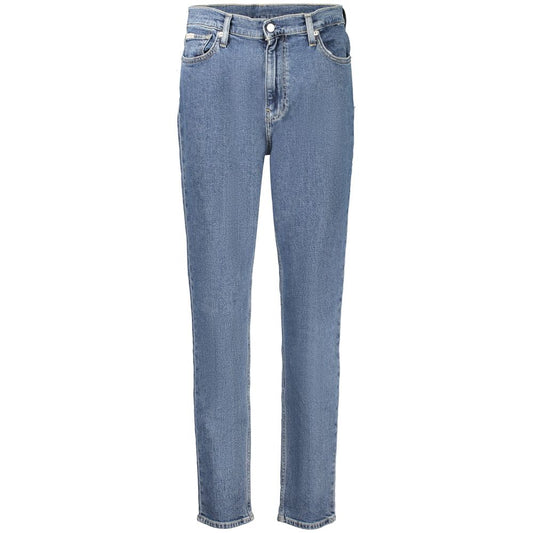 Jeans by Calvin Klein for women in stretch denim cotton blue features an sophisticated and mom with a precise long, creating a sophisticated and sophisticated silhouette.