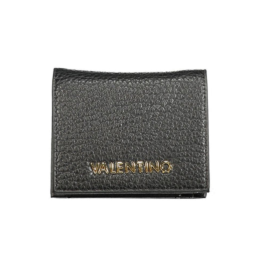 Cardholder Wallet by Mario Valentino for women in polyethylene black & signature presents a streamlined silhouette, showcasing the sophisticated design of the Polyethylene Cardholder Wallet collection with functional card-organization eco-friendly coin-purse.