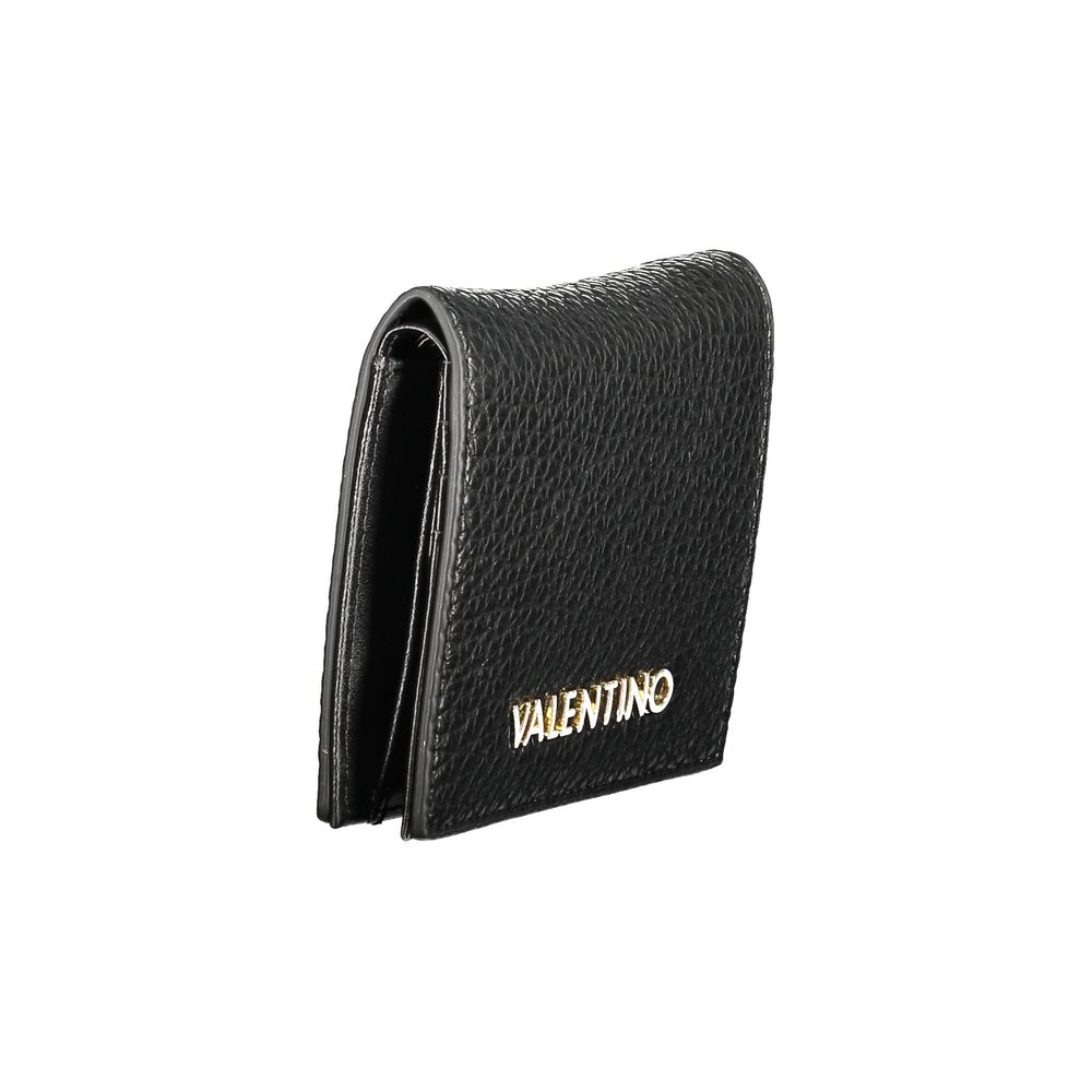 Cardholder Wallet by Mario Valentino for women in polyethylene black & signature showcases a discerning silhouette, artfully capturing the essence of Polyethylene Cardholder Wallet with its functional card-organization eco-friendly coin-purse.