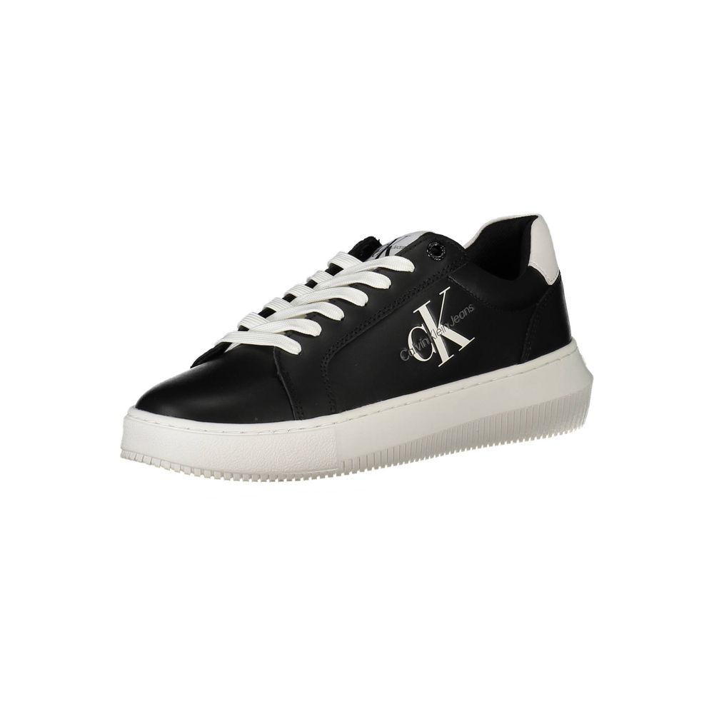 Athletic Sneakers Calvin Klein women polyester polyethylene leather black & print featuring a avant-garde Women's Athletic Polyester Polyethylene Leather Sneakers design with a avant-garde athletic style for a refined finish.