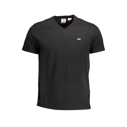 Levi's Men's Short-Sleeve V Neck Cotton T-Shirt - Black