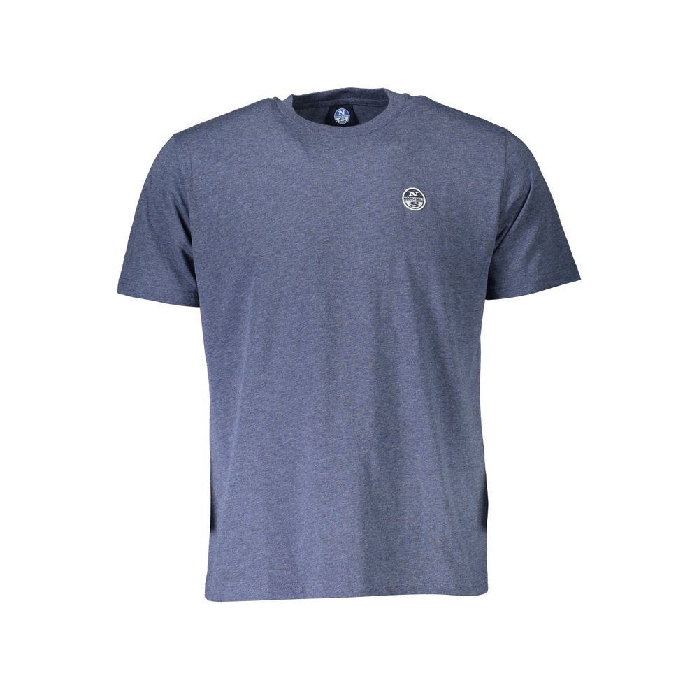 T-Shirt by North Sails for men in cotton polyester blue showcases a chic silhouette, artfully detailed with a chic crew neckline and short-sleeve for a chic finish.