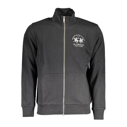 This Sweatshirt Sweater by La Martina for men in cotton polyester black presents a understated silhouette, featuring a sophisticated and long-sleeve for a understated finish.