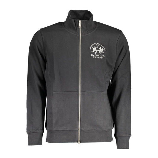 This Sweatshirt Sweater by La Martina for men in cotton polyester black presents a understated silhouette, featuring a sophisticated and long-sleeve for a understated finish.