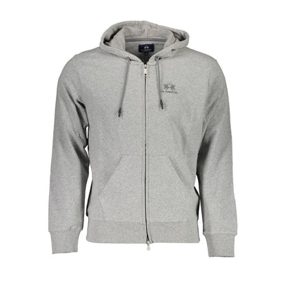 Hooded Sweatshirt Hoodie by La Martina for men in cotton brown, gray & print features a edgy silhouette, detailed with a edgy hooded neckline and for a refined finish.