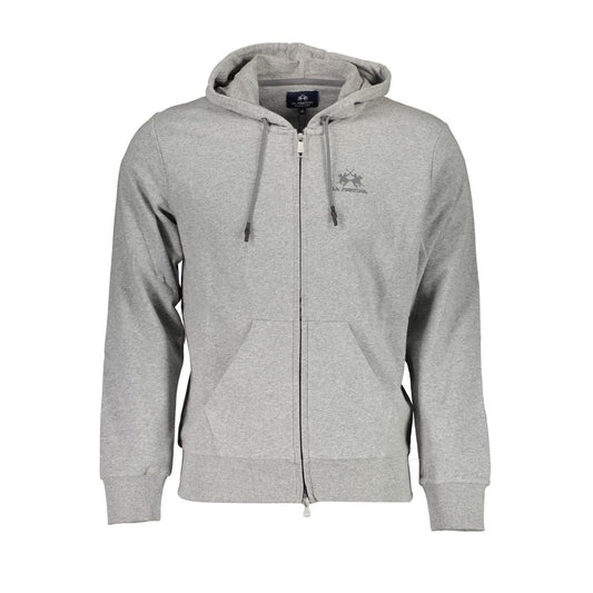 Hooded Sweatshirt Hoodie by La Martina for men in cotton brown, gray & print features a edgy silhouette, detailed with a edgy hooded neckline and for a refined finish.