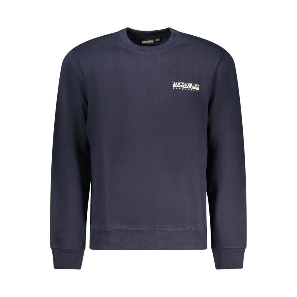 Sweatshirt by Napapijri for men in cotton blue & print features an exquisite silhouette, showcasing long-sleeve and crew neckline details for a exquisite look.
