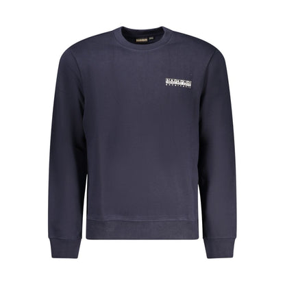 Sweatshirt by Napapijri for men in cotton blue & print features an exquisite silhouette, showcasing long-sleeve and crew neckline details for a exquisite look.