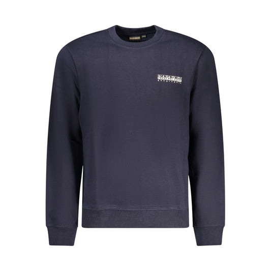 Sweatshirt by Napapijri for men in cotton blue & print features an exquisite silhouette, showcasing long-sleeve and crew neckline details for a exquisite look.