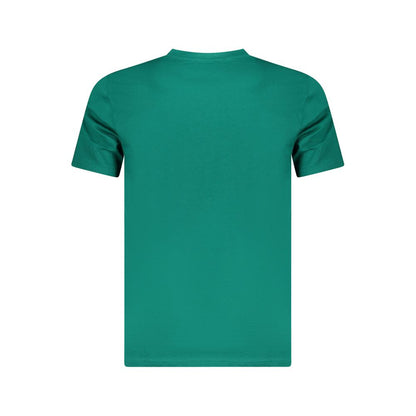 T-Shirt by Cavalli Class for men in cotton green & print features a plush silhouette, showcasing a sophisticated crew neckline and for a truly plush finish.