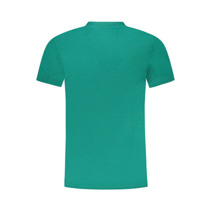 T-Shirt by Cavalli Class for men in cotton green & print features a plush silhouette, showcasing a sophisticated and for a truly plush finish.