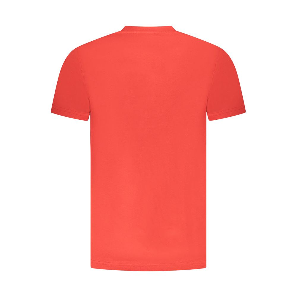 T-Shirt by Cavalli Class for men in cotton red & print showcases a chic silhouette, artfully detailed with a chic and for a chic finish.