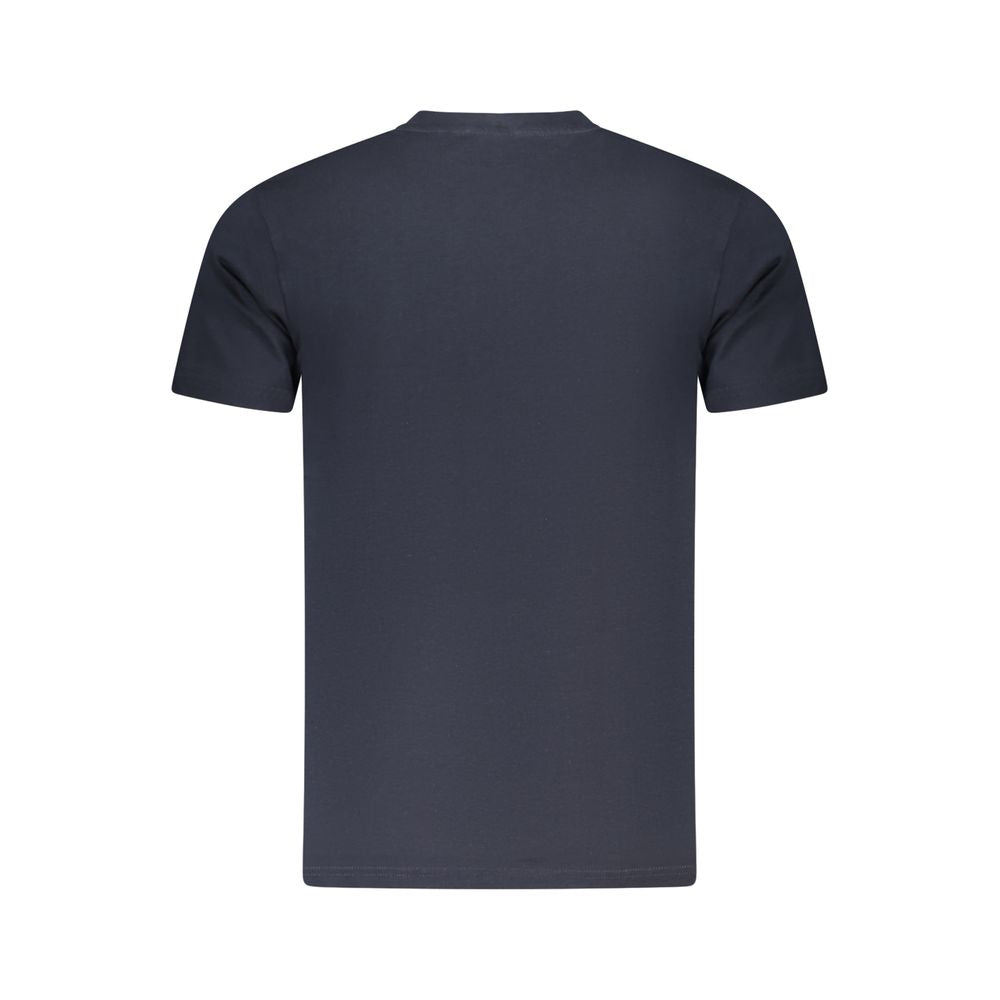 T-Shirt by Cavalli Class for men in cotton blue, signature & print features an on trend silhouette, perfectly showcasing a on trend and crew neckline for an elevated aesthetic.