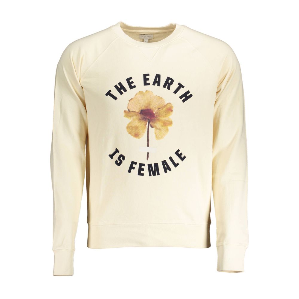 Sweatshirt by Gant for men in cotton beige showcases a slouchy chic silhouette, artfully detailed with a slouchy chic crew neckline and long-sleeve for a slouchy chic finish.