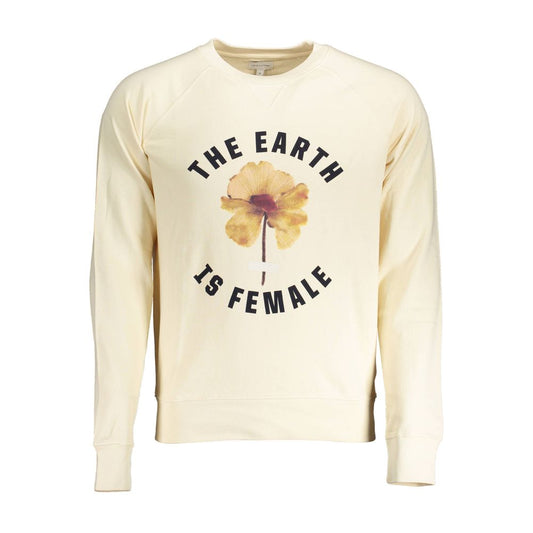 Sweatshirt by Gant for men in cotton beige showcases a slouchy chic silhouette, artfully detailed with a slouchy chic crew neckline and long-sleeve for a slouchy chic finish.
