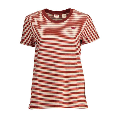 Levi's Women's Short-Sleeve Denim Cotton T-Shirt - Red