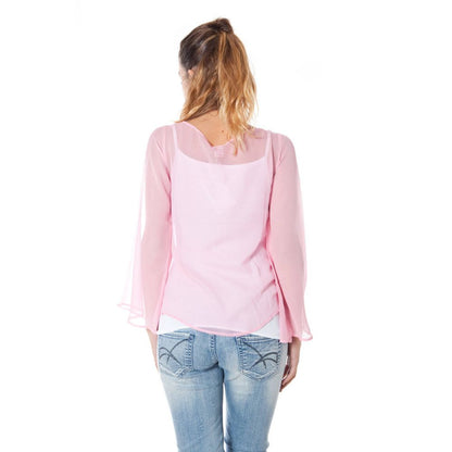 T-Shirt by Phard for women in silk & sequins pink showcases a unassuming silhouette, artfully detailed with a refined and unassuming for a sophisticated, contemporary look.