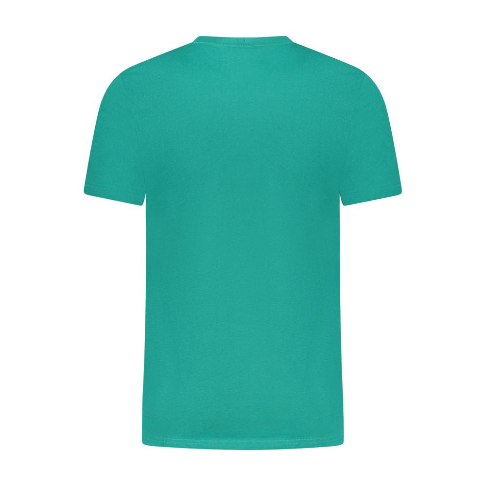 T-Shirt by Cavalli Class for men in cotton green & print features a plush silhouette, showcasing a sophisticated crew neckline and for a truly plush finish.
