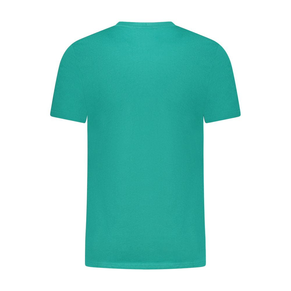 T-Shirt by Cavalli Class for men in cotton green & print showcases a fashionable silhouette, elegantly detailed with a fashionable and for a sophisticated, high-fashion look.