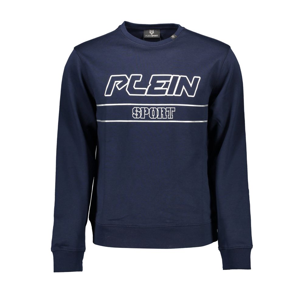 Sweatshirt by Plein Sport for men in cotton polyester blue features an magnificent silhouette, showcasing a sophisticated and detail for a truly magnificent finish.