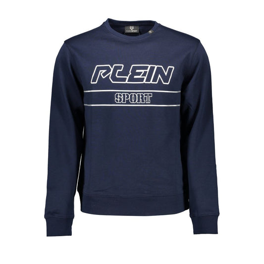 Sweatshirt by Plein Sport for men in cotton polyester blue features an magnificent silhouette, showcasing a sophisticated and detail for a truly magnificent finish.