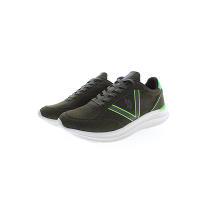 Sneakers by U.S. POLO ASSN. for men in polyester & polyethylene green presents a sumptuous silhouette as Men's Athletic Casual Polyester & Polyethylene Sneakers, expertly defined by a sumptuous athletic casual style for a sumptuous, high-fashion look.
