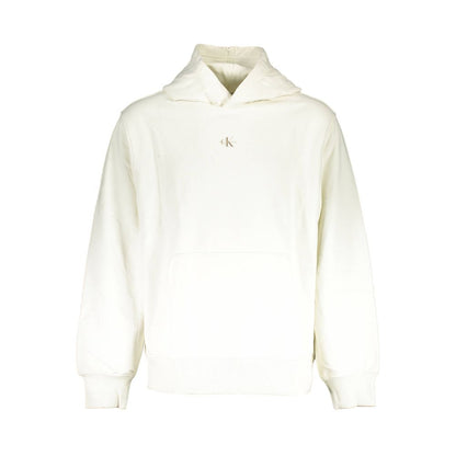 Hooded Sweatshirt Sweater by Calvin Klein for men in cotton white showcases a downtown chic silhouette, artfully finished with a downtown chic hooded neckline and for a sophisticated, high-end look.