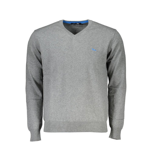Sweatshirt by Harmont & Blaine for men in cotton gray showcases a slouchy chic silhouette, artfully detailed with a slouchy chic wrap v-neck neckline and for a slouchy chic finish.