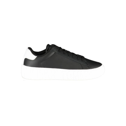 Sneakers by Tommy Hilfiger for men in polyester polyethylene leather black features a sumptuous design, perfectly showcasing the sumptuous casual style of this Men's Casual Polyester Polyethylene Leather Sneakers.