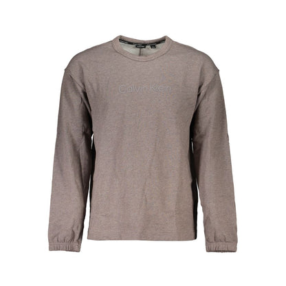 Sweatshirt Sweater by Calvin Klein for men in cotton polyester brown showcases an masterful silhouette, artfully detailed with a masterful crew neckline and long-sleeve for a sophisticated, premium finish.