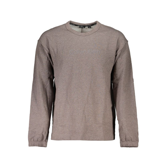 Sweatshirt Sweater by Calvin Klein for men in cotton polyester brown showcases an masterful silhouette, artfully detailed with a masterful crew neckline and long-sleeve for a sophisticated, premium finish.