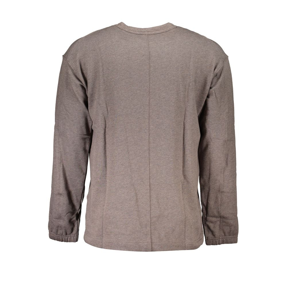 Sweatshirt Sweater by Calvin Klein for men in cotton polyester brown showcases a downtown chic silhouette, artfully finished with a downtown chic crew neckline and for a sophisticated, high-end look.