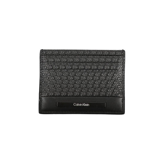 Cardholder Wallet by Calvin Klein for men in polyester & polyethylene black presents a streamlined silhouette, showcasing the sophisticated design of the Polyester & Polyethylene Cardholder Wallet collection with functional card-organization.
