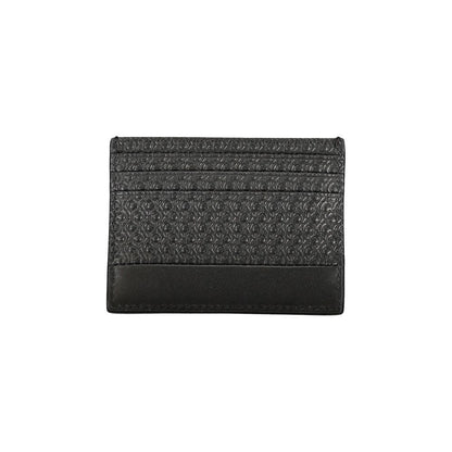 Cardholder Wallet by Calvin Klein for men in polyester & polyethylene black showcases a refined silhouette, artfully capturing the essence of the refined Polyester & Polyethylene Cardholder Wallet design with functional card-organization.