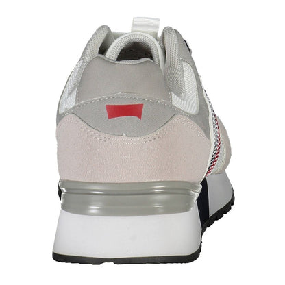 Sneakers by Carrera for men in polyester polyurethane leather white presents a sumptuous silhouette from the Men's Low Top Polyester Polyurethane Leather Sneakers collection, showcasing a sumptuous low-top style for an elevated aesthetic.