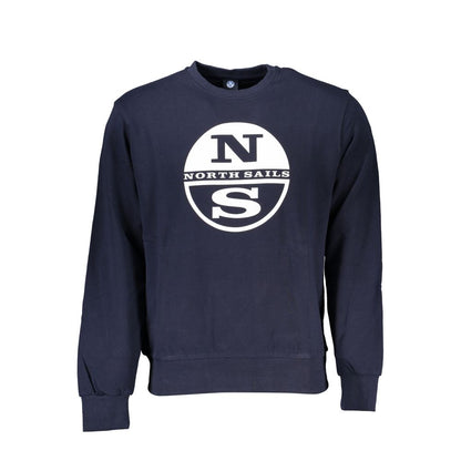 Sweatshirt by North Sails for men in cotton blue & print features an provocated silhouette, detailed with a provocated and a refined crew neckline for a sophisticated aesthetic.