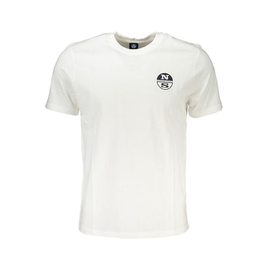 T-Shirt by North Sails for men in cotton white & print showcases a dramatic silhouette, elegantly detailed with a dramatic crew neckline and short-sleeve for a truly dramatic finish.