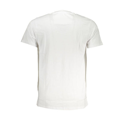 T-Shirt by Cavalli Class for men in cotton white & print features a plush silhouette, showcasing a sophisticated crew neckline and for a truly plush finish.