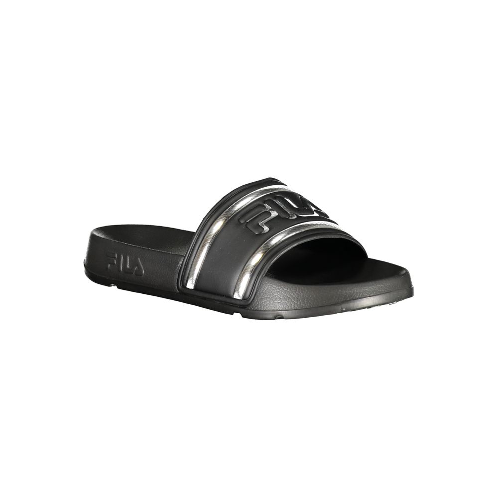 Sandals by Fila for women in polyethylene black & silver features an statuesque Women's Polyethylene Sandals silhouette with a refined and elegant .