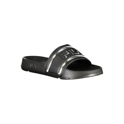Sandals by Fila for women in polyethylene black & silver features an statuesque Women's Polyethylene Sandals silhouette with a refined and elegant .