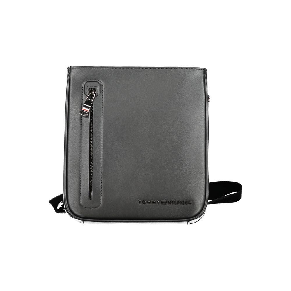 Shoulder Bag by Tommy Hilfiger for men in polyethylene black & signature features a effortless chic silhouette with a secure zipper, ample external-pockets & internal-pockets, and versatile shoulder-strap & adjustable-strap for a effortless chic finish.