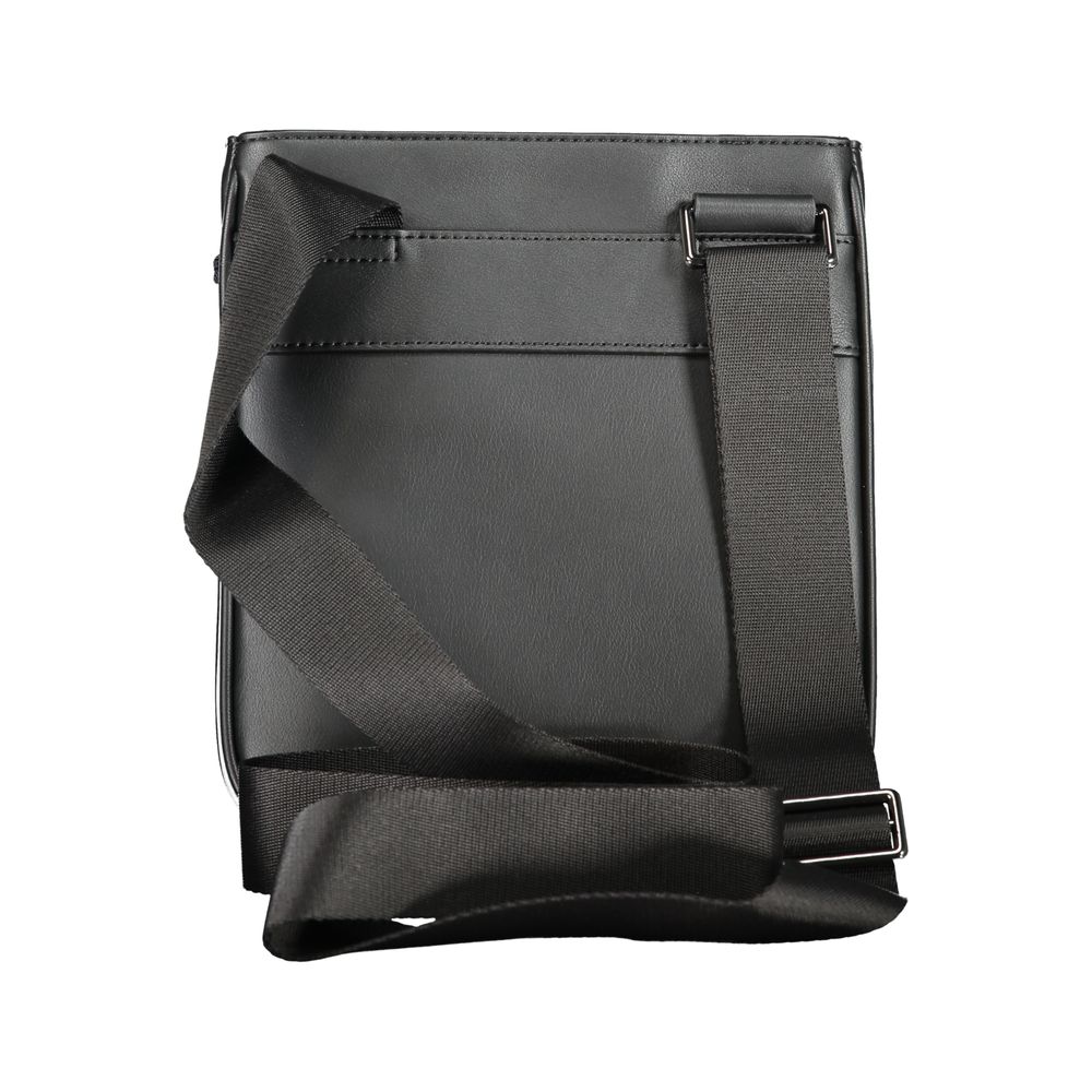 Shoulder Bag by Tommy Hilfiger for men in polyethylene black & signature showcases a statuesque silhouette, artfully detailed with a secure zipper, organized external-pockets & internal-pockets, and versatile shoulder-strap & adjustable-strap for a statuesque look.