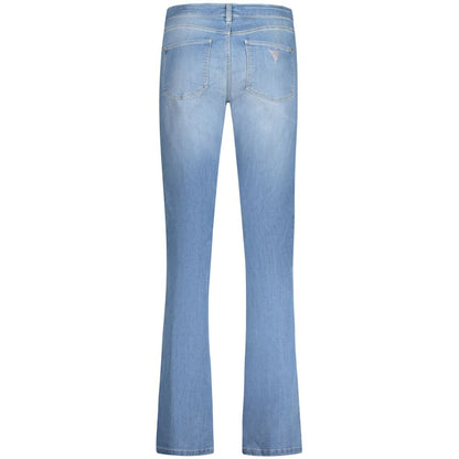 Jeans by Guess Jeans for women in stretch denim cotton azzurro features an sophisticated and skinny & flared with a precise long, creating a sophisticated and sophisticated silhouette.