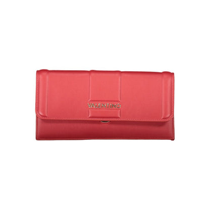 Mini 2-in-1 Shoulder & Crossbody Clutch Handbag by Mario Valentino for women in polyethylene red features a signature silhouette, showcasing a secure snap & zipper and signature document-holder & internal-pockets with versatile crossbody-strap, shoulder-strap & detachable-strap for a sophisticated look.