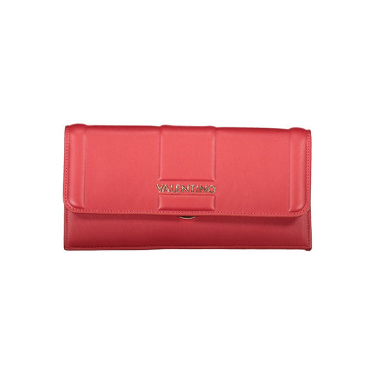 Mini 2-in-1 Shoulder & Crossbody Clutch Handbag by Mario Valentino for women in polyethylene red features a signature silhouette, showcasing a secure snap & zipper and signature document-holder & internal-pockets with versatile crossbody-strap, shoulder-strap & detachable-strap for a sophisticated look.