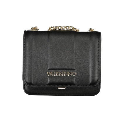 Shoulder Handbag by Mario Valentino for women in polyethylene black features a ornamental silhouette, showcasing a secure snap, ample internal-pockets, and ornamental shoulder-strap for a sophisticated look.