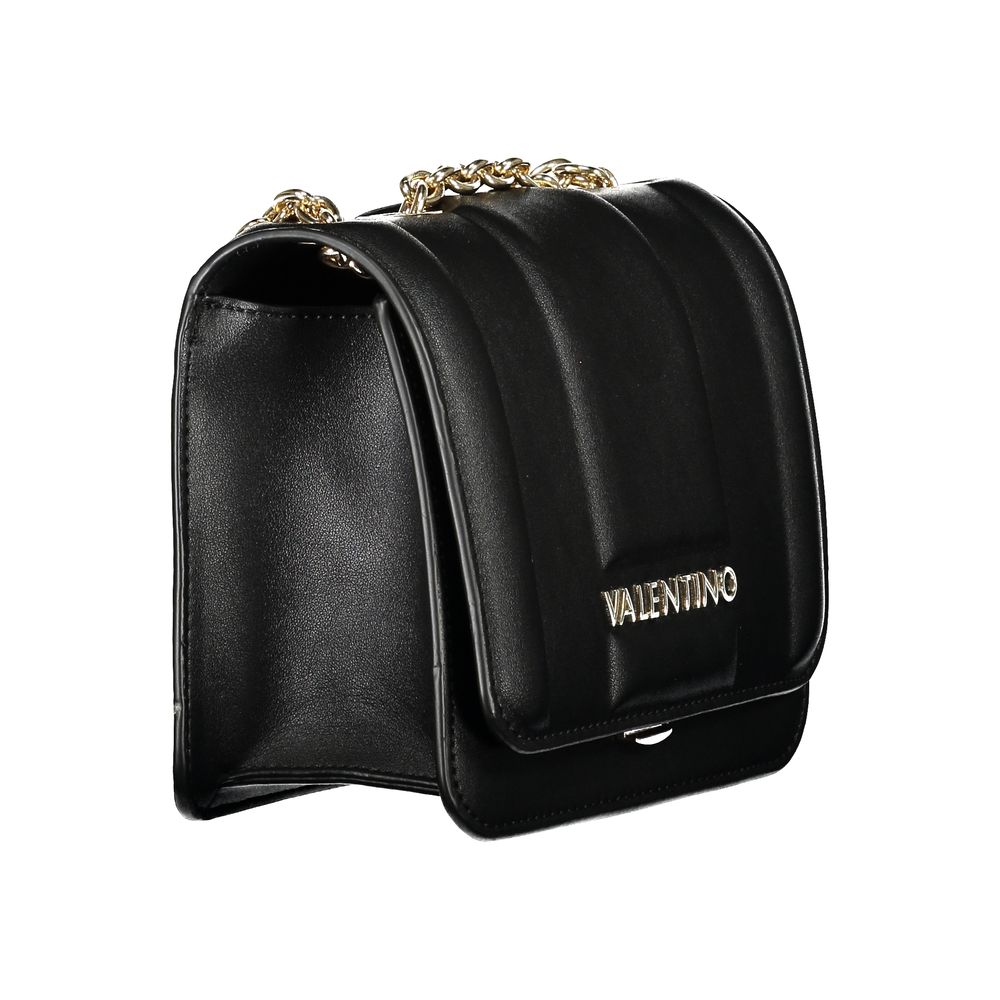 Shoulder Handbag by Mario Valentino for women in polyethylene black features a refined silhouette, showcasing a secure snap, organized internal-pockets, and versatile shoulder-strap for a refined finish.